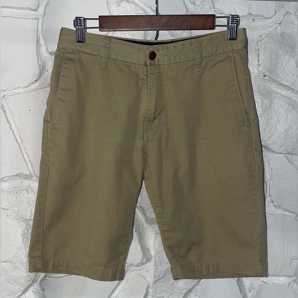 Volcom Men's Khaki Flat Front Shorts
